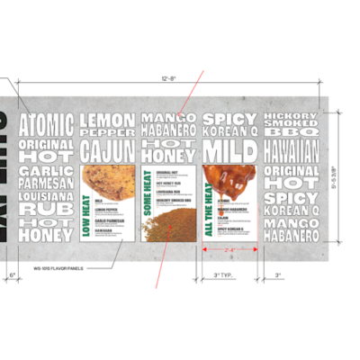 Flavor Wall Wall Covering, Large