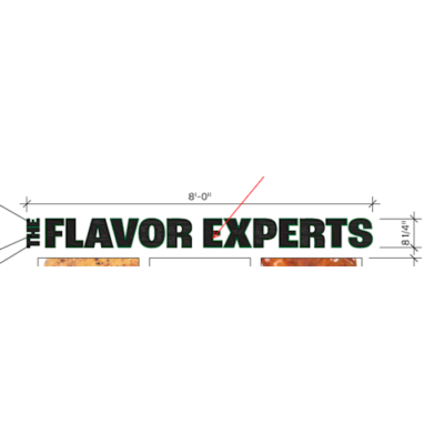 The Flavor Experts Dimensional Lettering, Horizontal