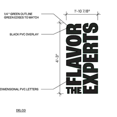 The Flavor Experts Dimensional Lettering, Stacked, Small