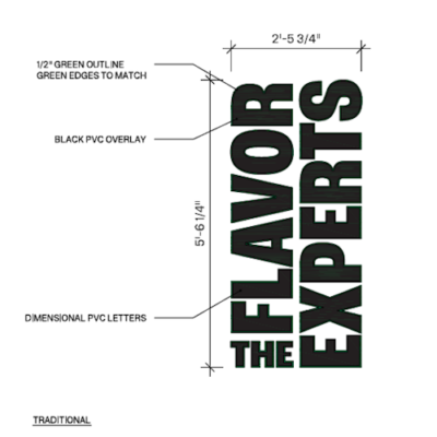 The Flavor Experts Dimensional Lettering, Stacked, Large